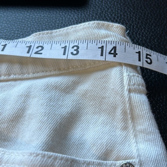 Tomorrow Denim Teresa Regular Cropped Jean White Button Fly Organic Cotton Sz 28 - Picture 15 of 16